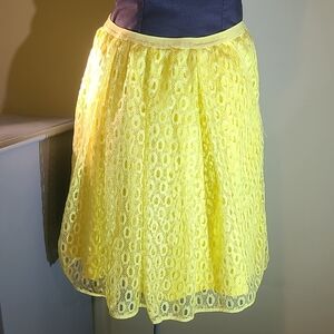 Maeve Yellow Lace Skirt Size 10